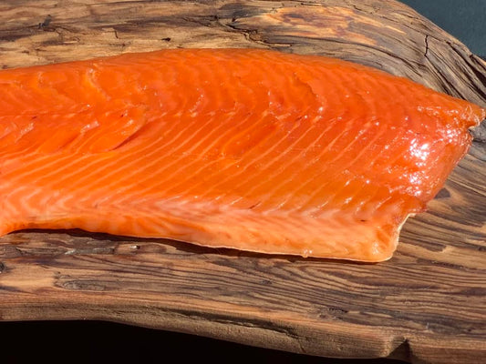 COLD SMOKED SALMON LOX SIDE  (ONE FILLET APPROXIMATELY 1.5LB) $20 per lb