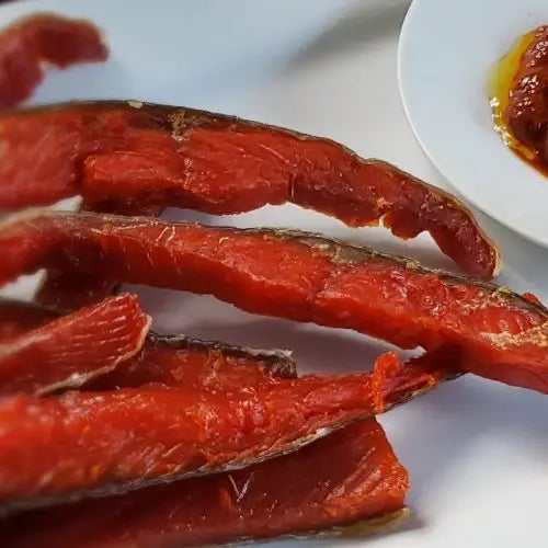 SMOKED SALMON JERKY - 1lb -$30 per pound
